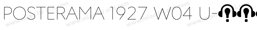 Posterama 1927 W04 U字体转换
